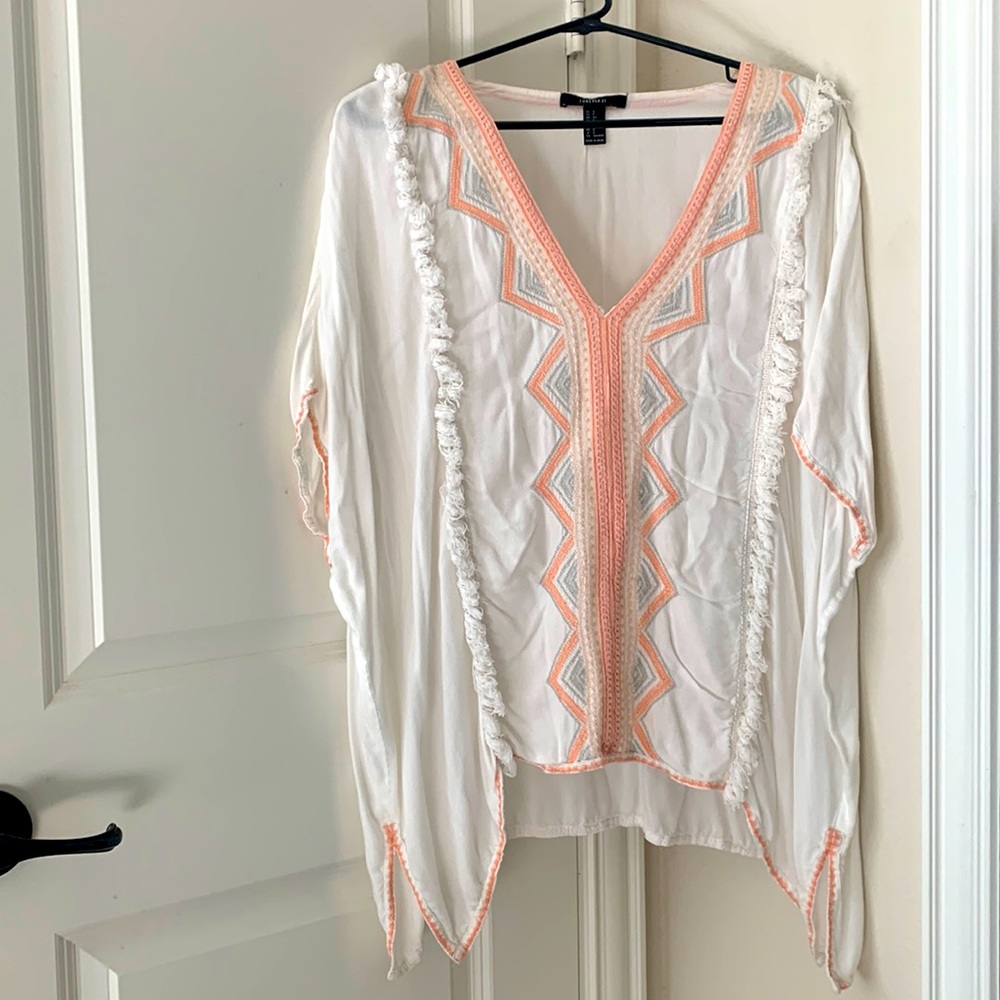 F21 White/Peach Cover Up